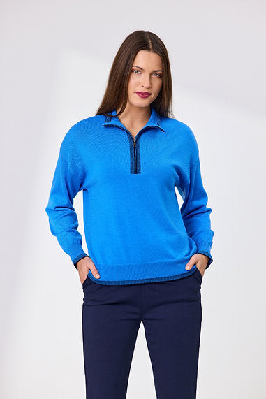 CRUZ ZIP PLACKET MERINO