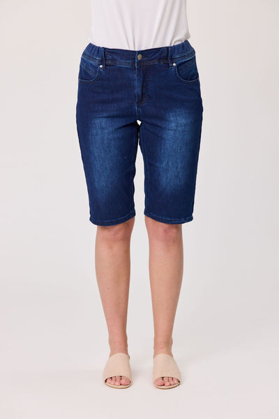 LONG LENGTH KNIT DENIM SHORT