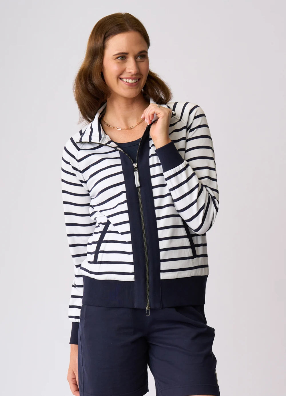 CHARLIE JANE FEATHERSTON ZIP SWEATER