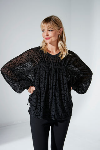 MESH BATWING TOP