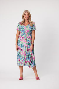 TEAGON SHIRRED WAIST DRESS