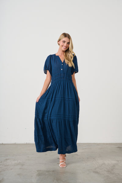 DRESS SEERSUCKER MULTI PANELS