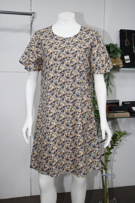 PRINTED SHIFT DRESS