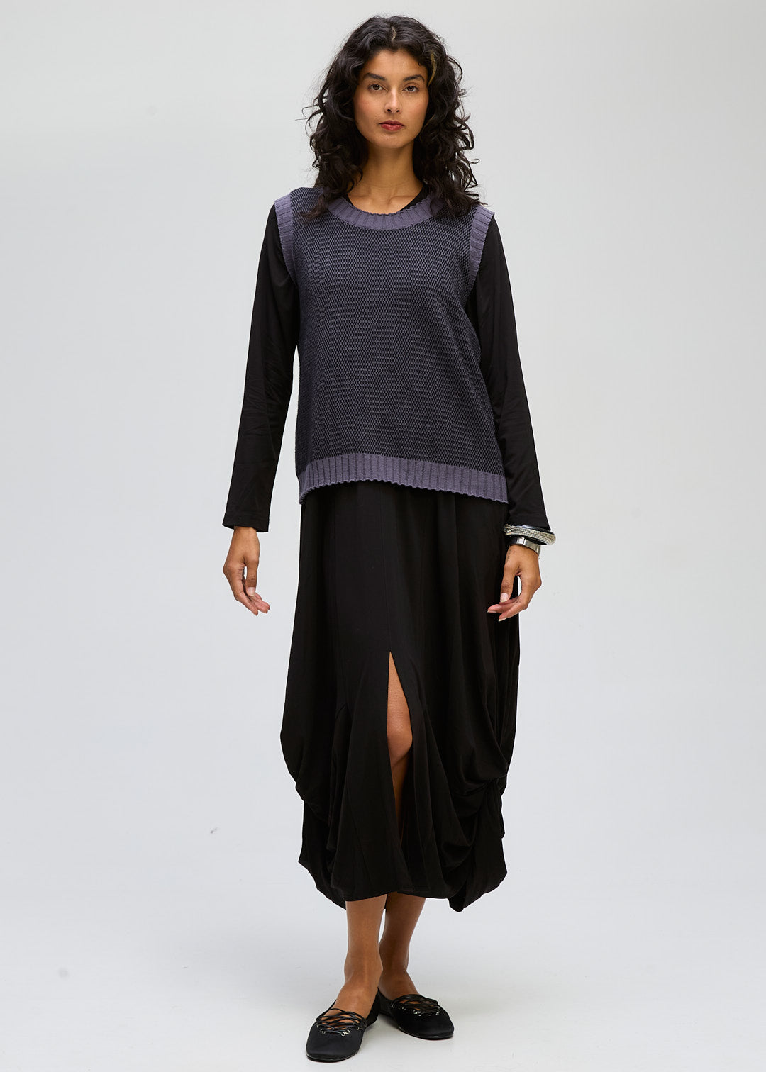 TEXTURED SWING JUMPER