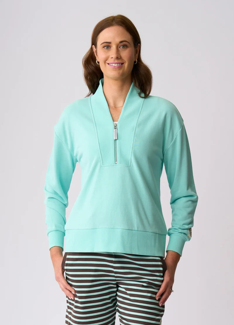 CHARLIE JANE FLAXTON 1/2 ZIP SWEAT