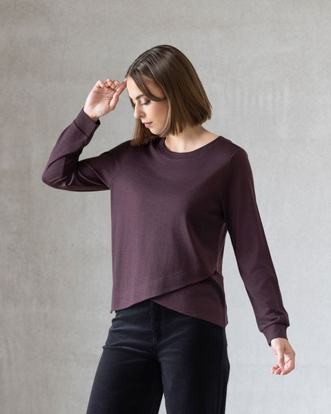 REMY MERINO CROSS OVER FRONT TOP