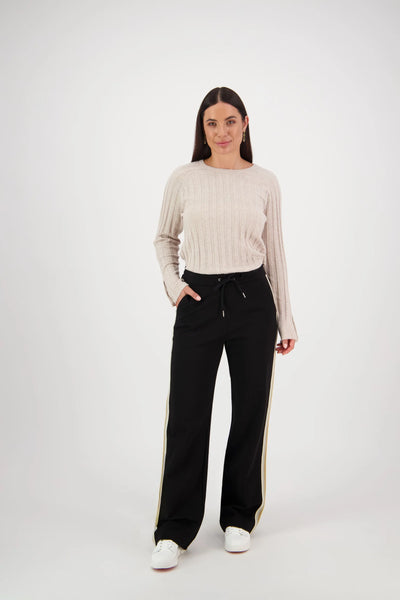 WIDE LEG SIDE STRIP PANT