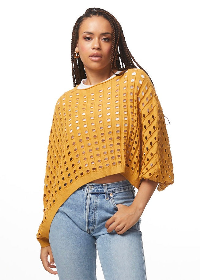 OPEN KNIT SHRUG