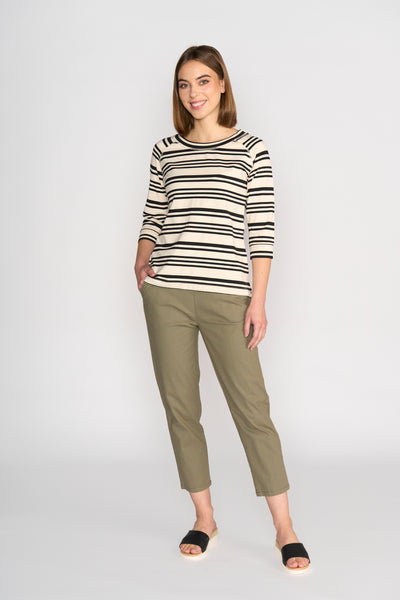 BOAT NECK 3/4 SLEEVE TOP