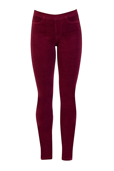 SLIM LEG CORD PULL ON JEANS