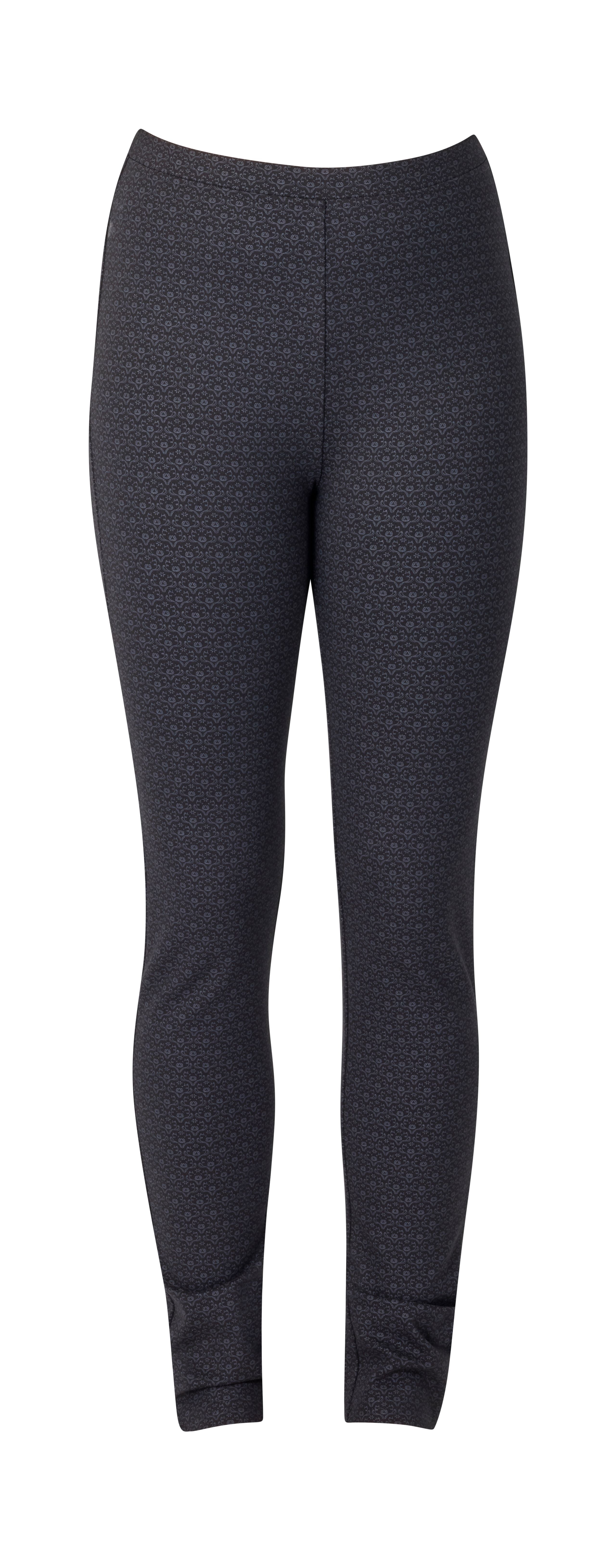 SKINNY LEG PRINTED PONTI PULL ON JEANS
