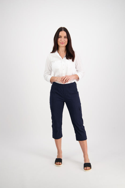 POPLIN PULL ON CARGO PANT