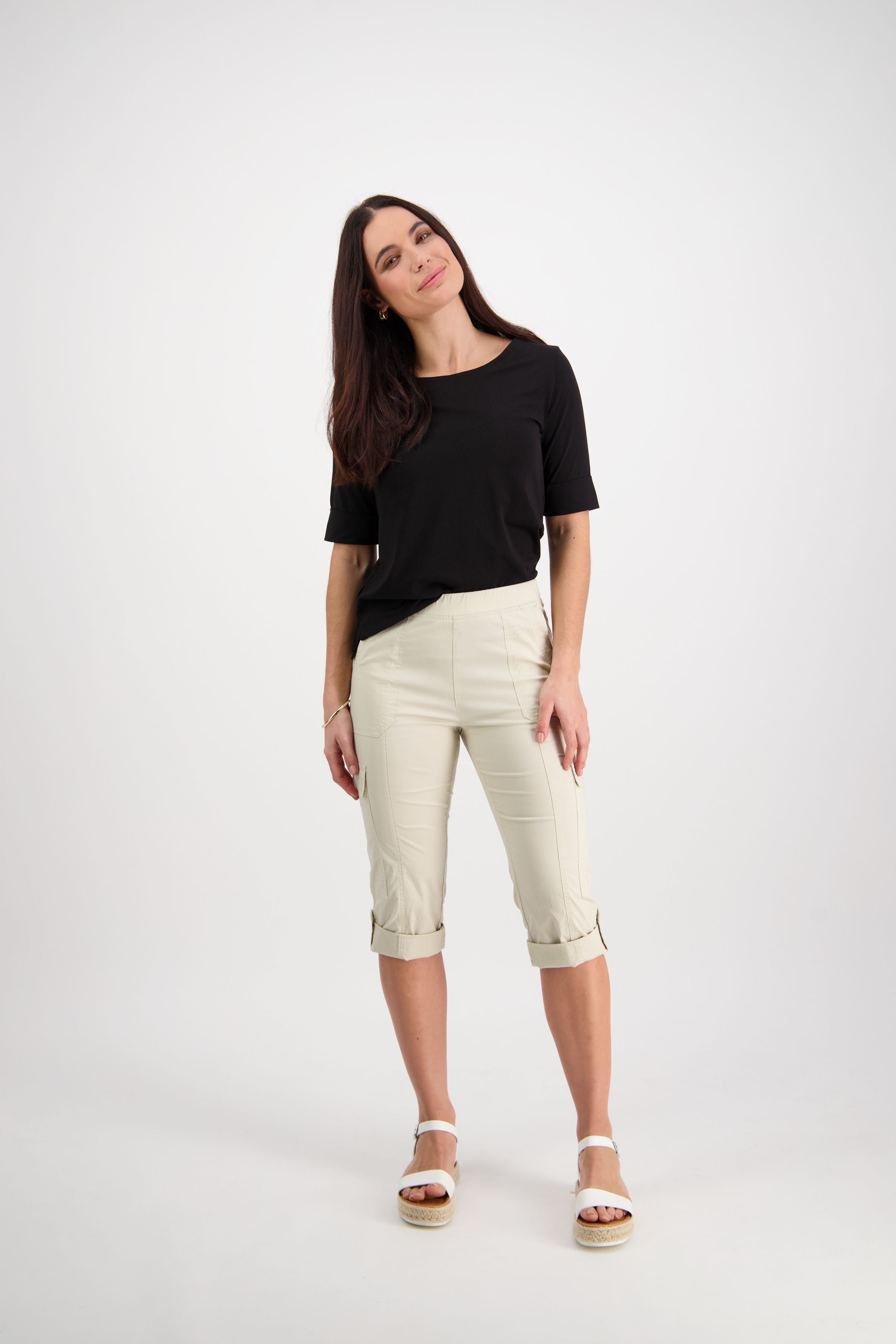 POPLIN PULL ON CARGO PANT