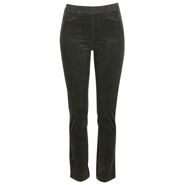 SLIM LEG CORD PULL ON JEANS
