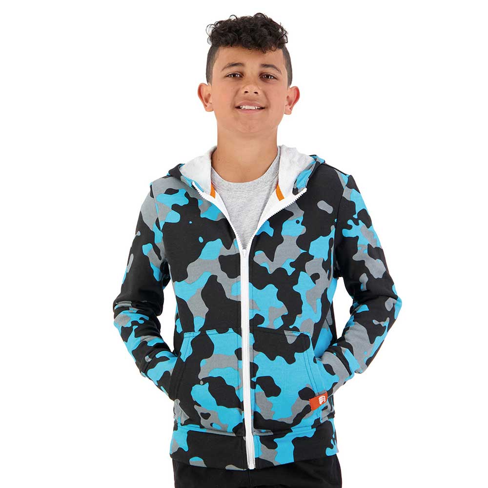 CANTERBURY BOYS CAMO ALL OVER PRINT FULL ZIP HOODY