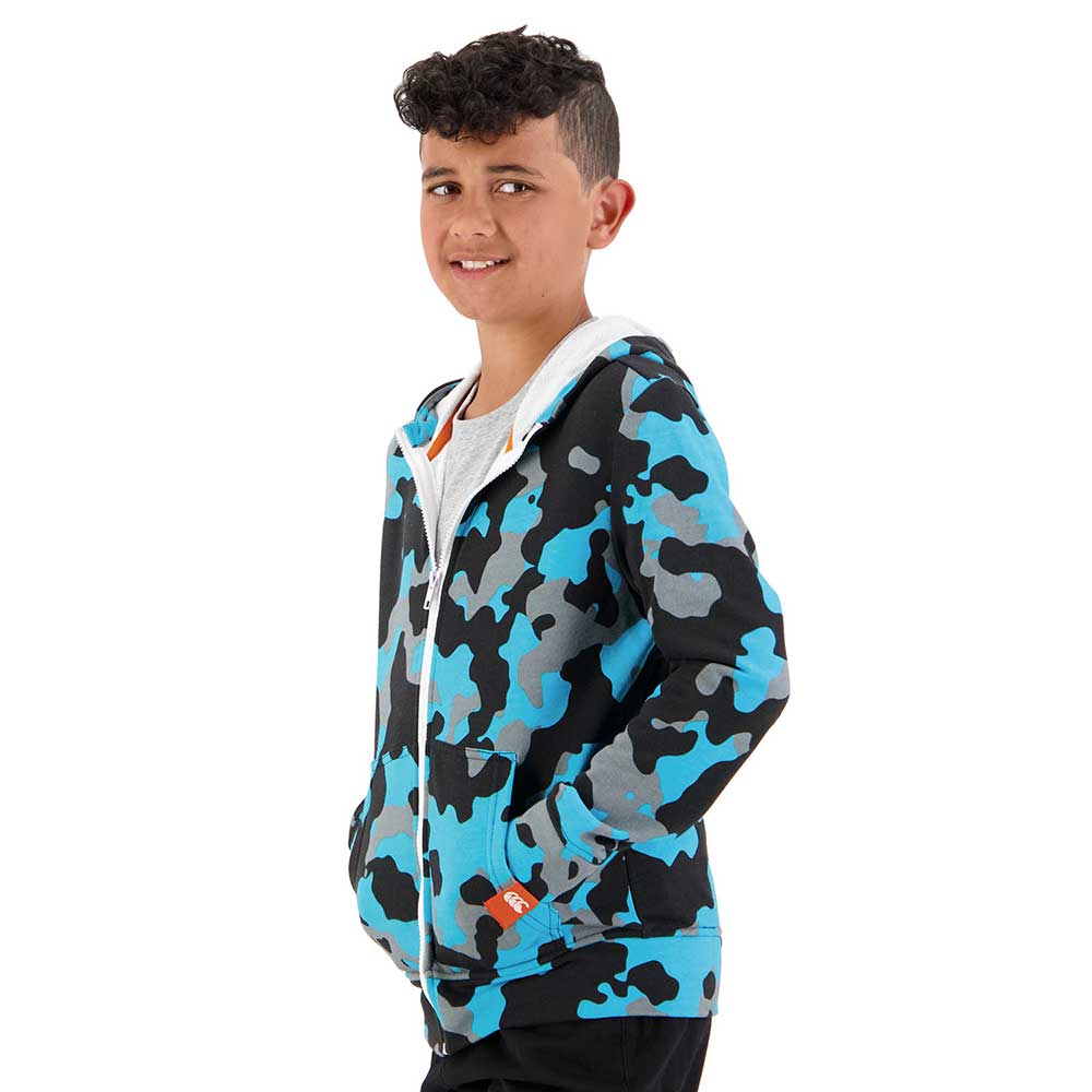 CANTERBURY BOYS CAMO ALL OVER PRINT FULL ZIP HOODY