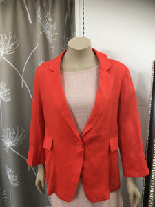 ONE BUTTON UNLINED JACKET
