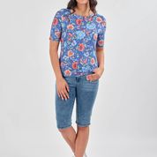 3/4 SLEREVE ROUND NECK TOP