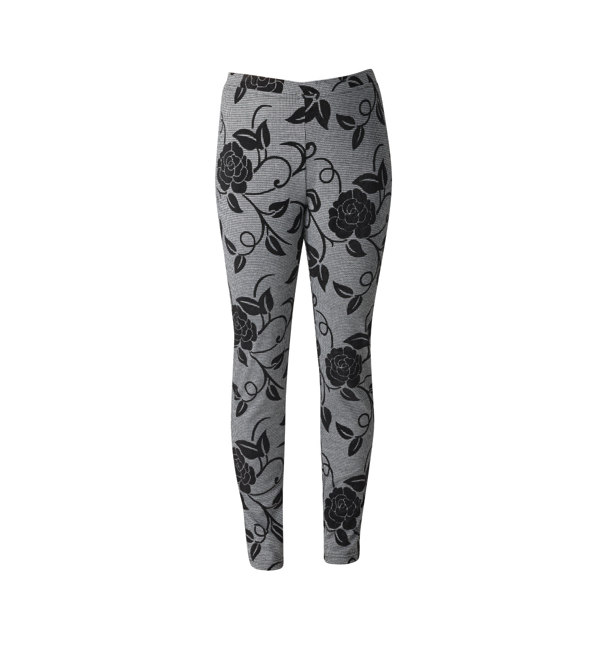 SKINNY LEG PRINTED PONTI PULL ON JEANS