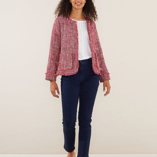 FRINGED TWEED JACKET