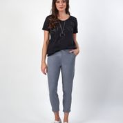 COTTON VISCOES ELASTIC WAIST PANT