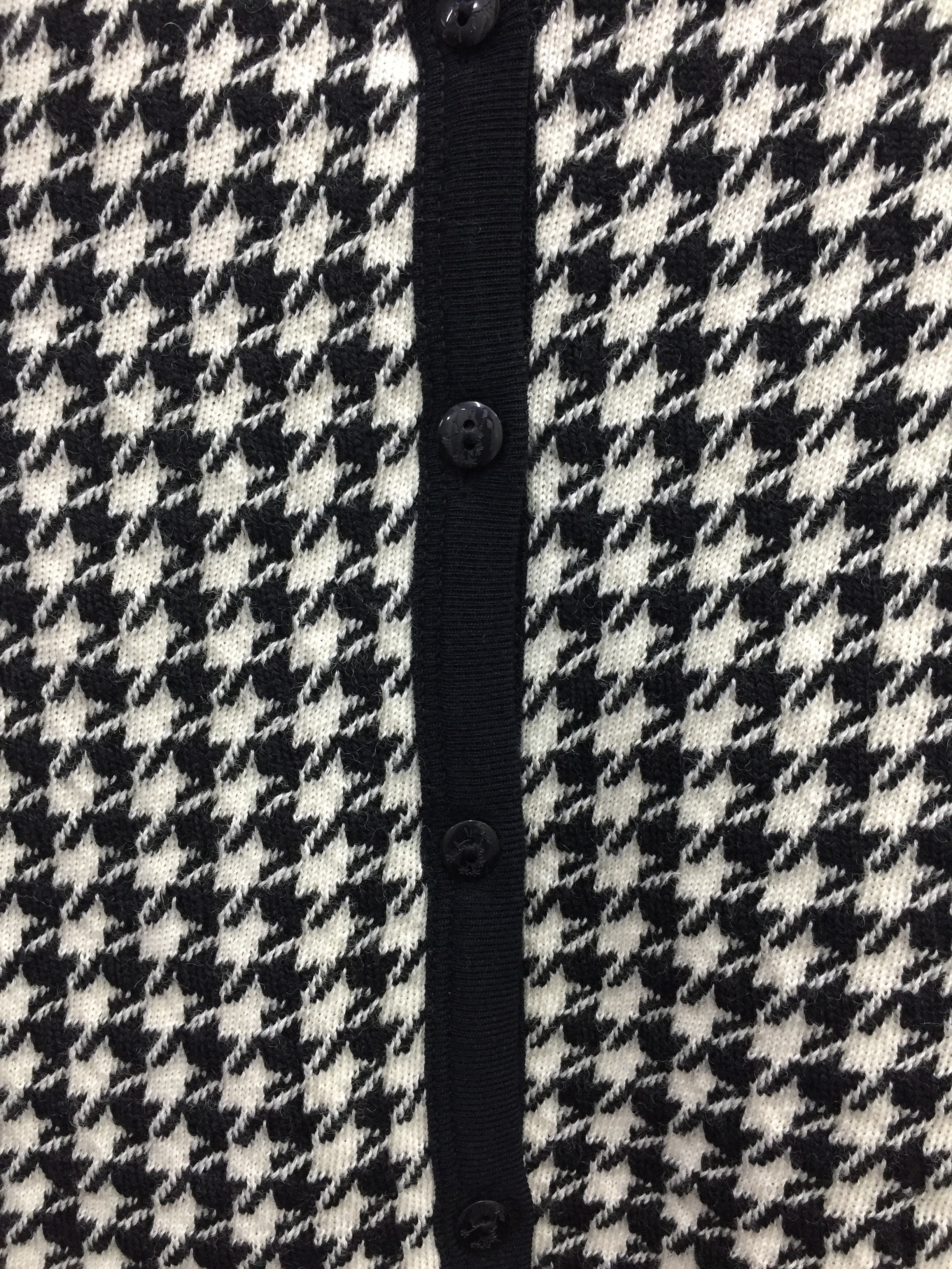 MERINO HOUNDSTOOTH CARDI
