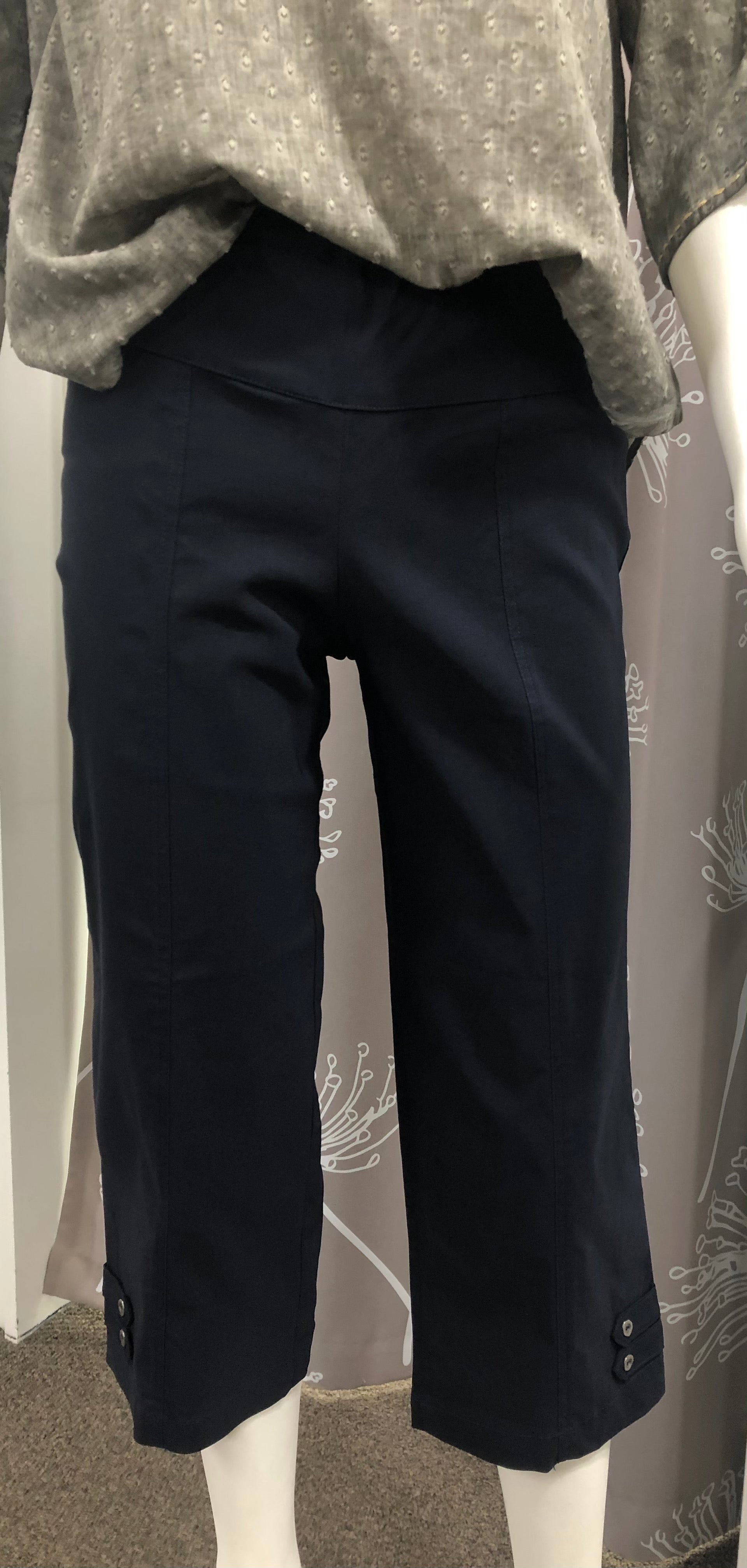 Wide leg bengaline 3/4 pant