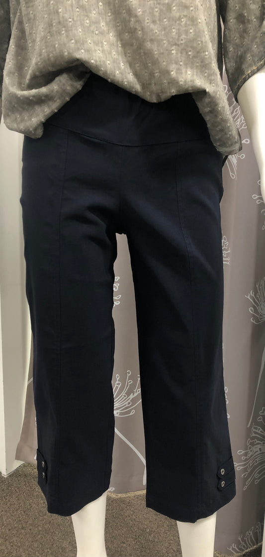 Wide leg bengaline 3/4 pant