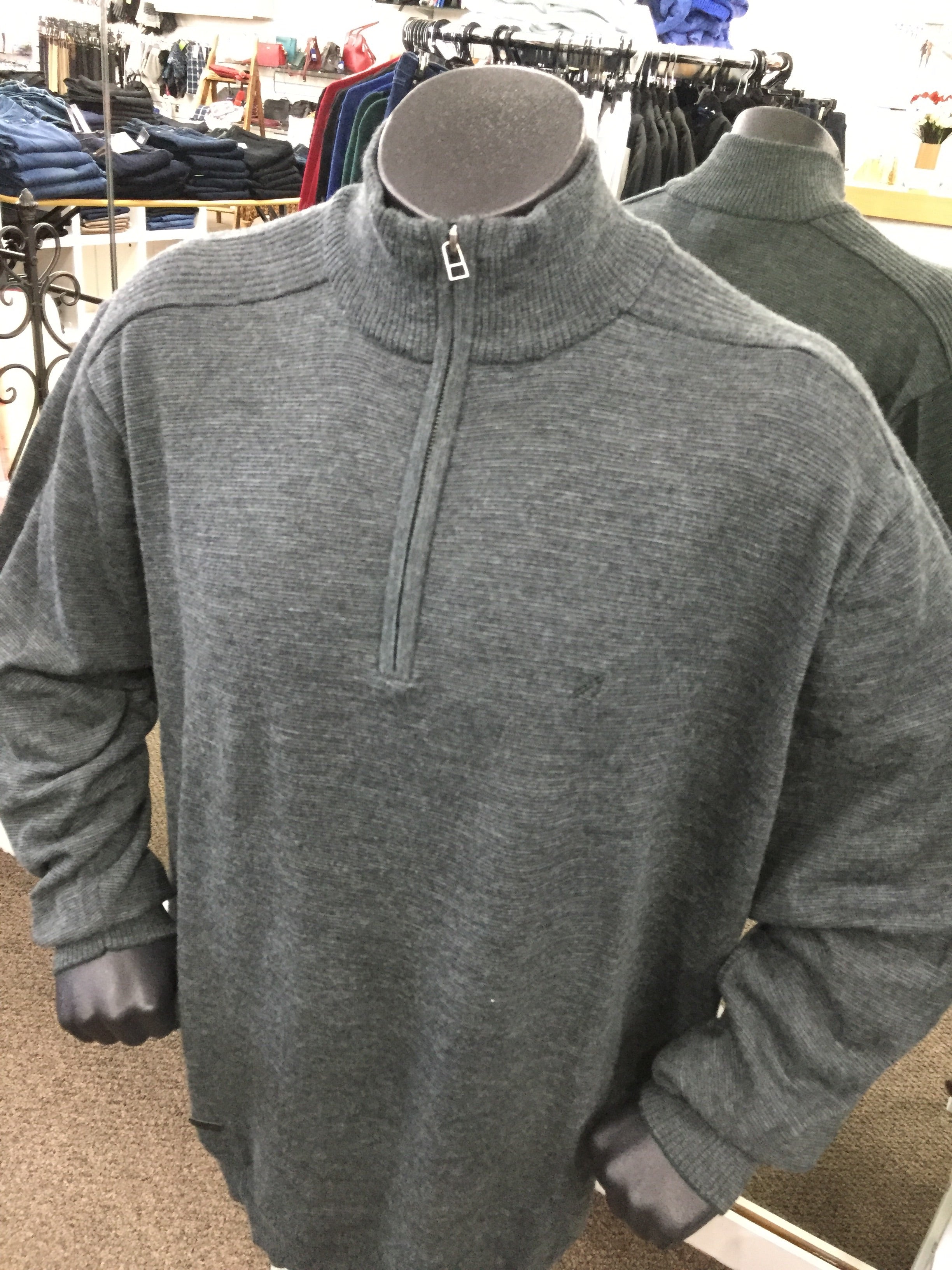 Addisons Clothing Hokitika - 1/4 ZIP MERINO PULLOVER BLOKES