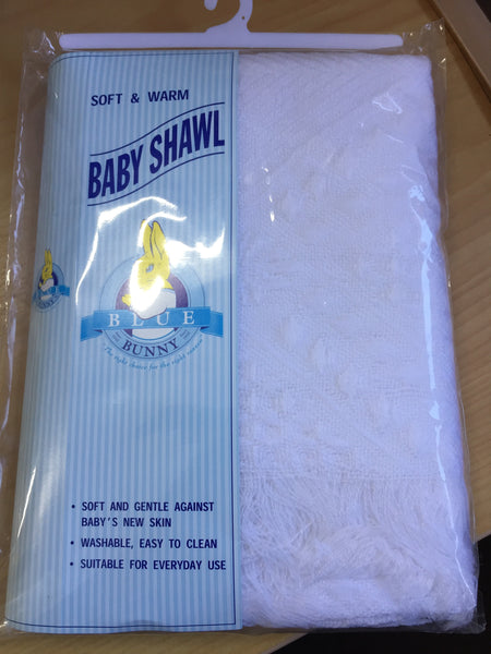 FRINGED SHAWL WHITE