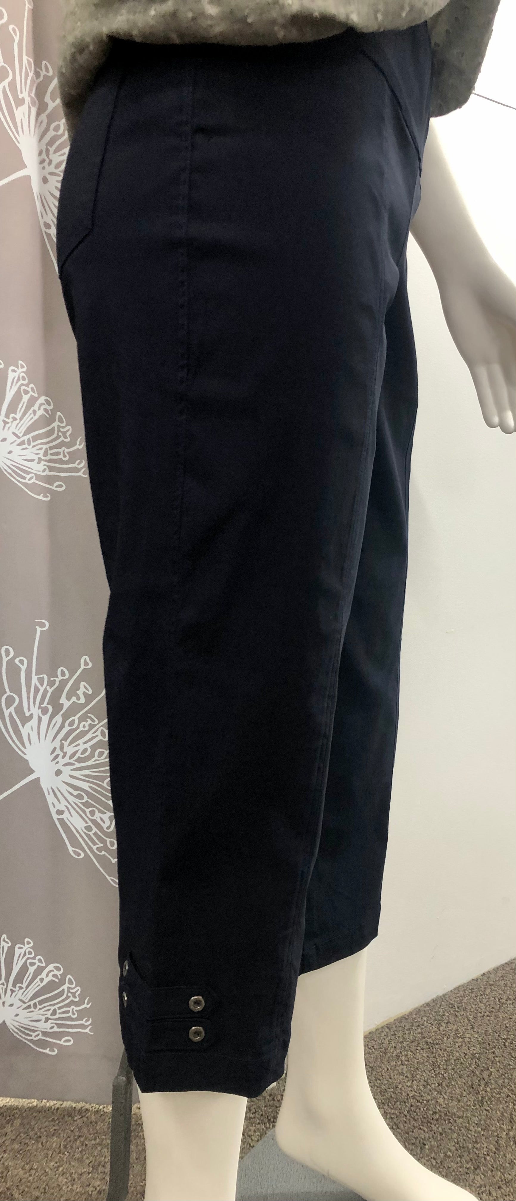 Wide leg bengaline 3/4 pant