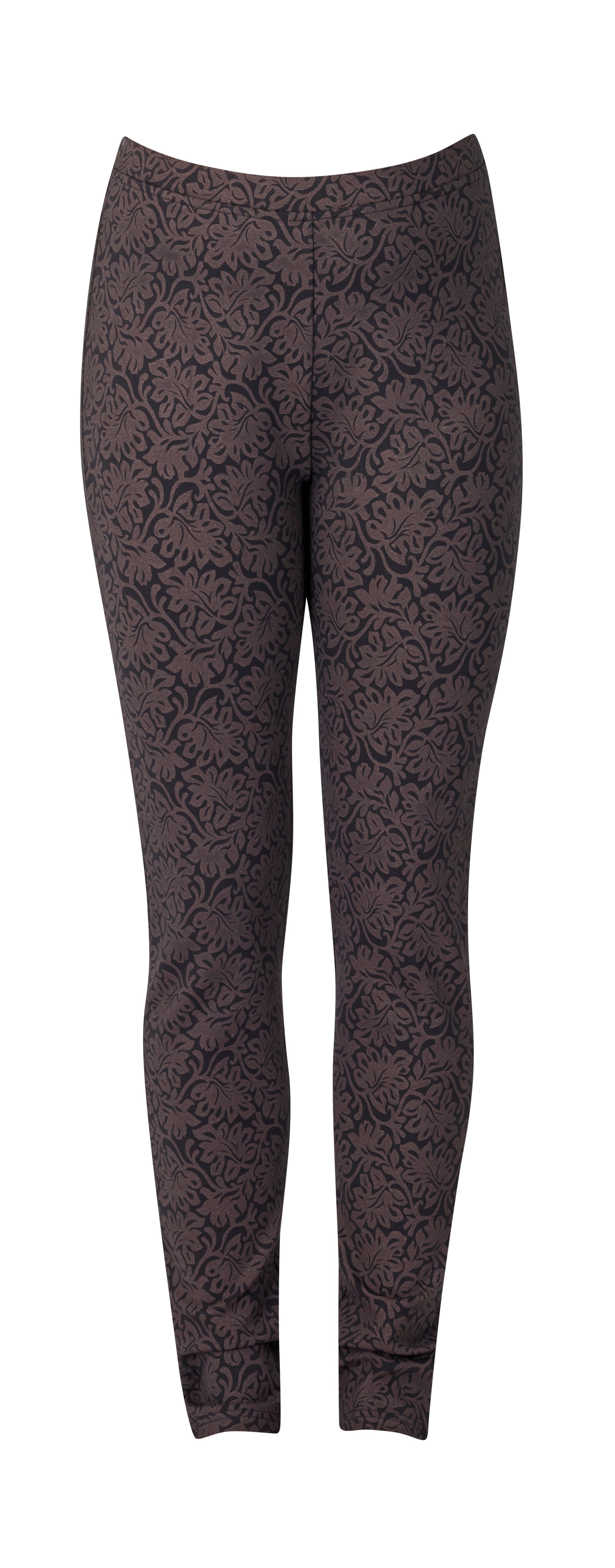 SKINNY LEG PRINTED PONTI PULL ON JEANS